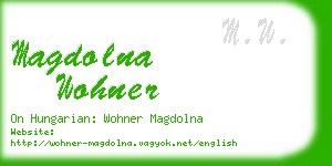 magdolna wohner business card